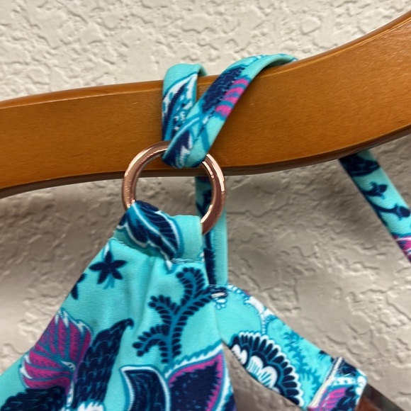 Nanette Lepore Floral Bikini Top with Crochet & Tassels 6 - Picture 5 of 7